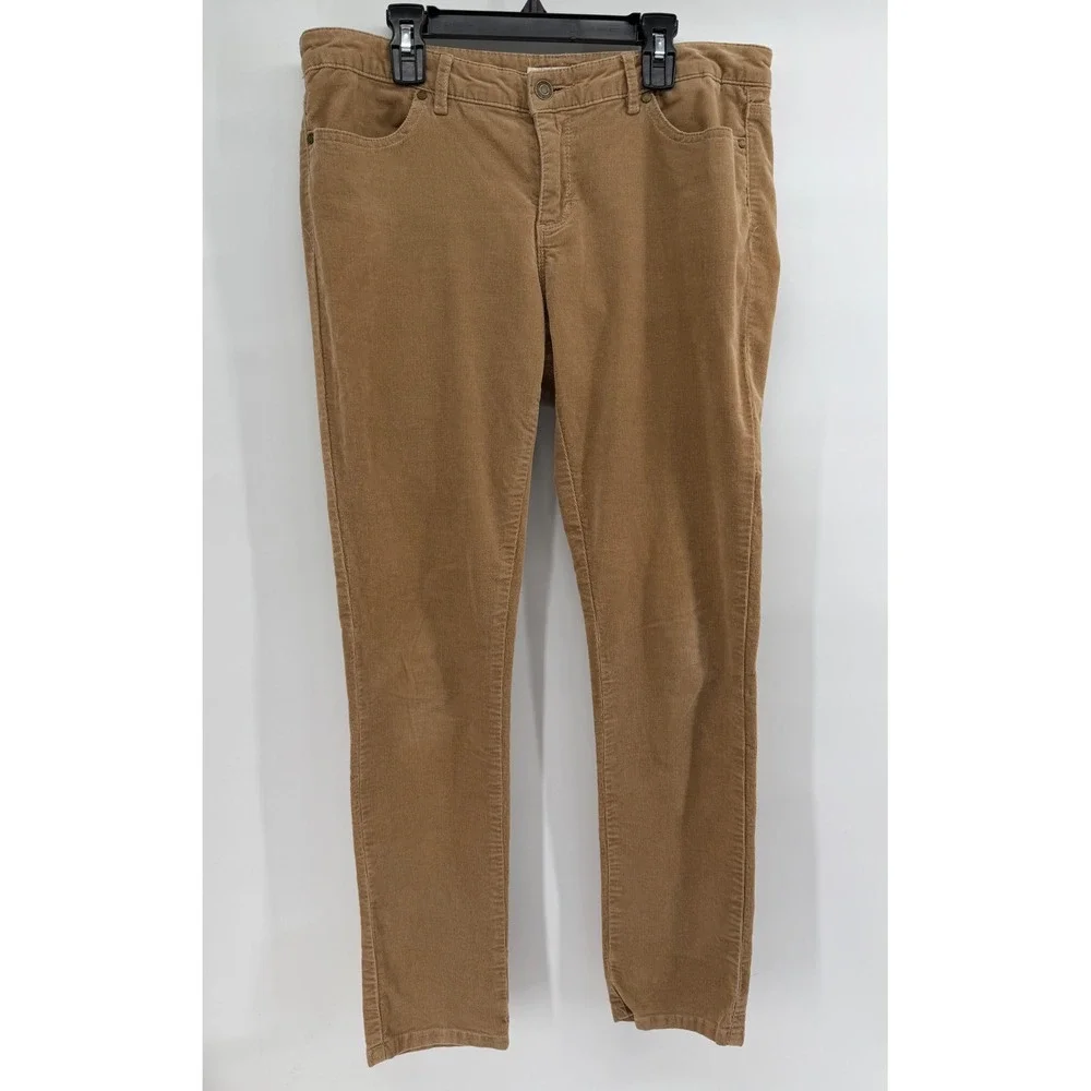 Michael Kors Womens Camel Tan Corduroy Skinny Pants Size 6‎ Mid Rise Five Pocket